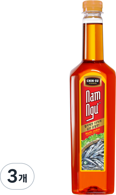 친수 남늑 피쉬 소스, 3개, 650ml