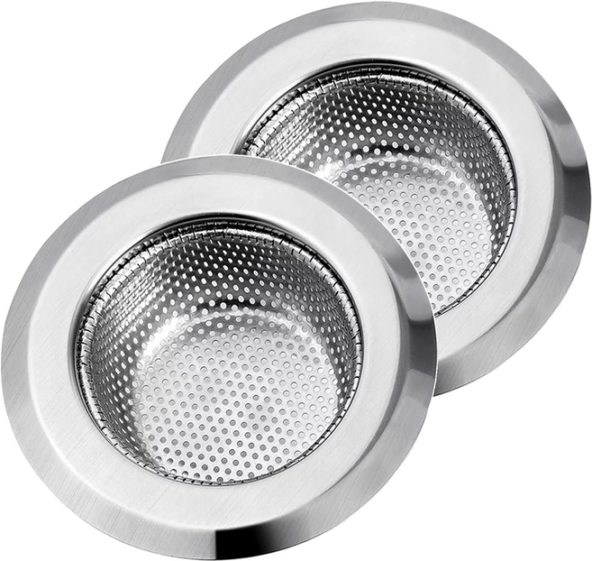 haodex 廚房用品 不銹鋼水槽過濾網 外徑9CM M號 D35-1 40g, 2入, 1組