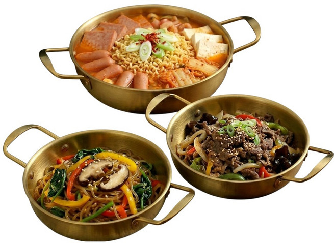 하루담 스텐 냄비 3종, 골드, 1세트