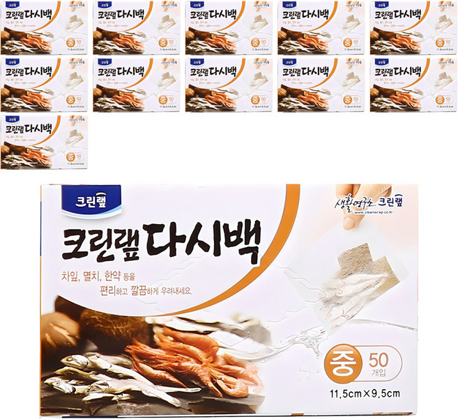 크린랩 다시백, 중(M), 50개입, 12개