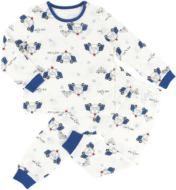 Maykids 男童款星星警車9分袖緹花家居套裝