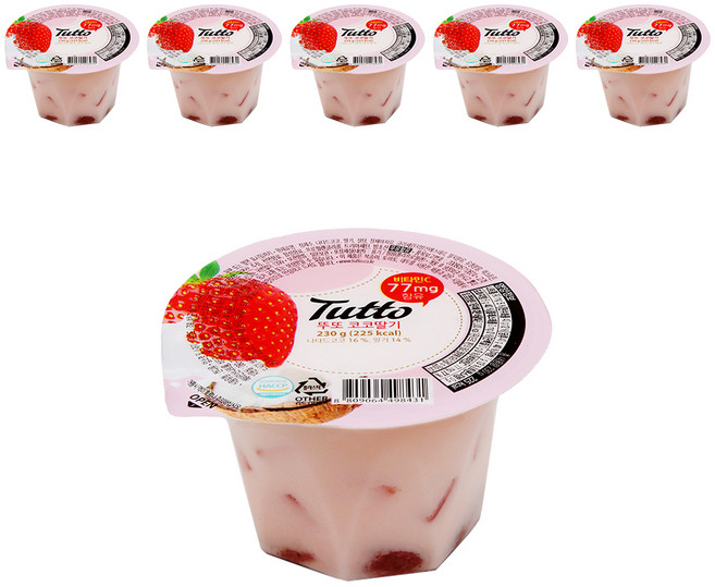 뚜또 코코딸기 푸딩, 230g, 6개