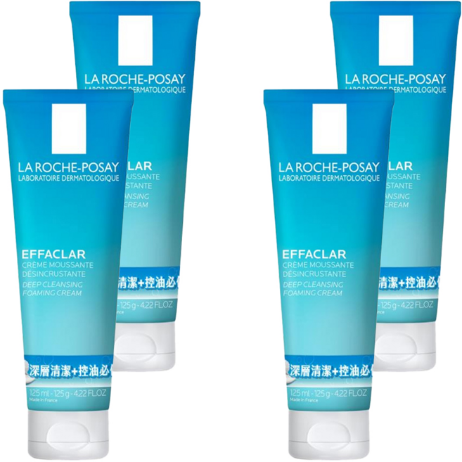 LA ROCHE POSAY 理膚寶水 深層控油泡沫洗面乳, 125ml, 4條