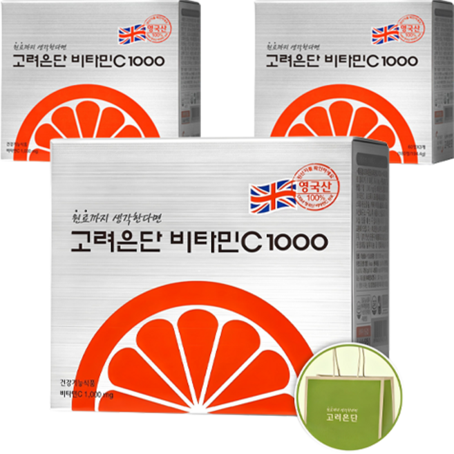 고려은단 비타민C 1000 + 쇼핑백, 180정, 3개