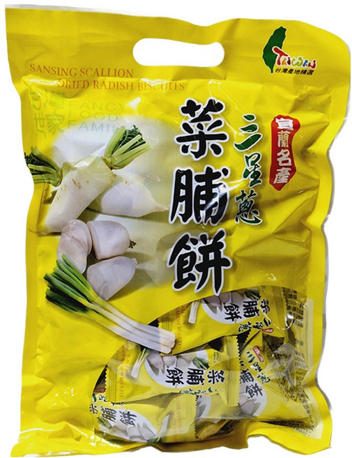 台灣世家 三星蔥菜脯餅, 1袋, 300g