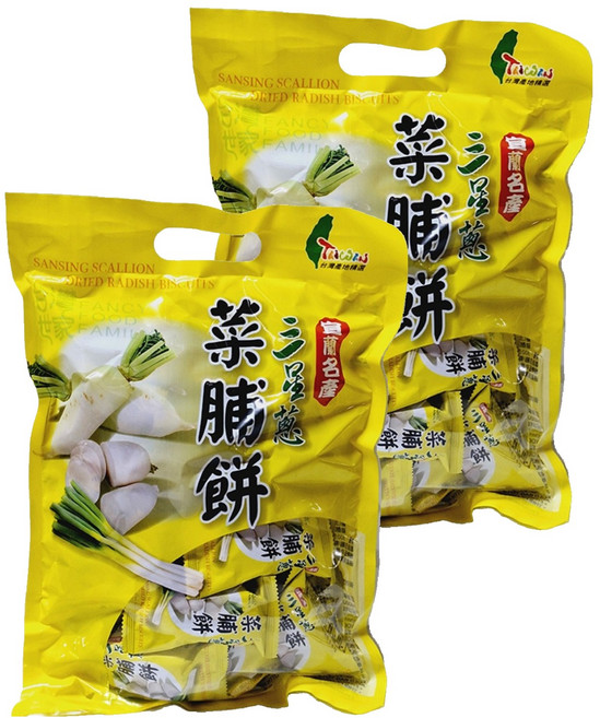 台灣世家 三星蔥菜脯餅, 2袋, 300g