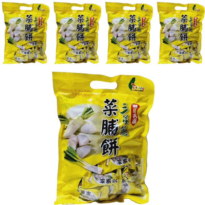 台灣世家 三星蔥菜脯餅, 5袋, 300g