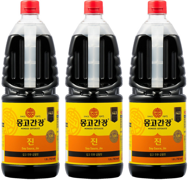 몽고간장 진, 1.8L, 3개