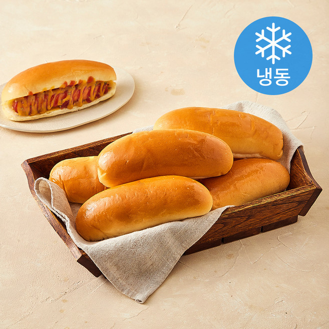신라명과 수제 핫도그용빵 (냉동), 50g, 10개입, 1개