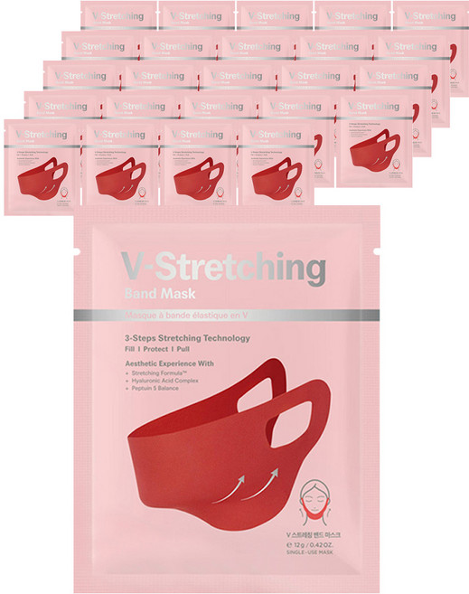 벨라수 V 스트레칭 밴드 마스크, 25개, 1개입