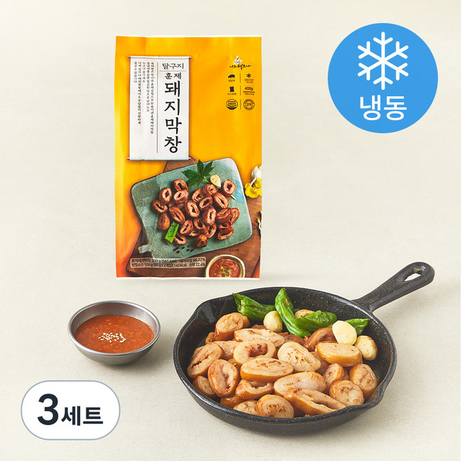 달구지푸드 훈제 돼지막창 300g + 된장소스 100g 세트 (냉동), 400g, 3세트