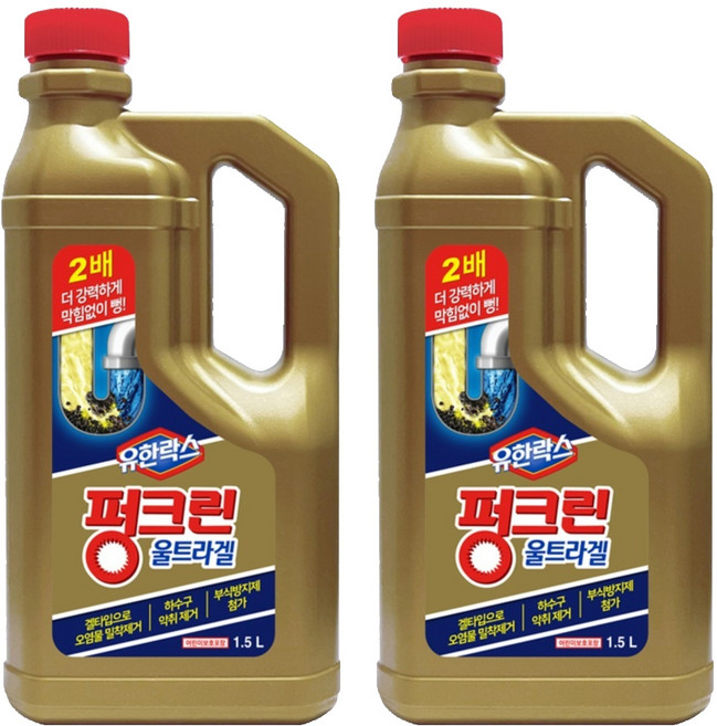 유한락스 펑크린 울트라겔, 1.5L, 2개
