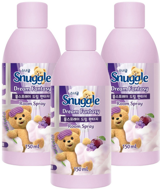 스너글 룸스프레이 드림 판타지 리필, 3개, 150ml