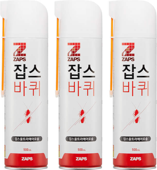 잡스 울트라에어로솔 살충제, 500ml, 3개