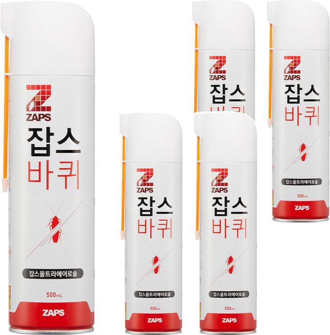 잡스 울트라에어로솔 살충제, 500ml, 5개
