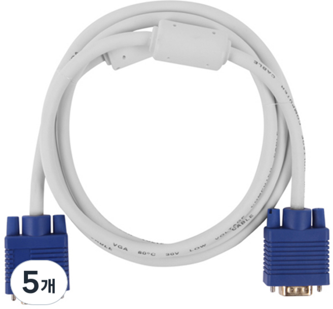 NEXTU RGB VGA 螢幕線 白色 NEXT-RGB015, 5個, 1.5m