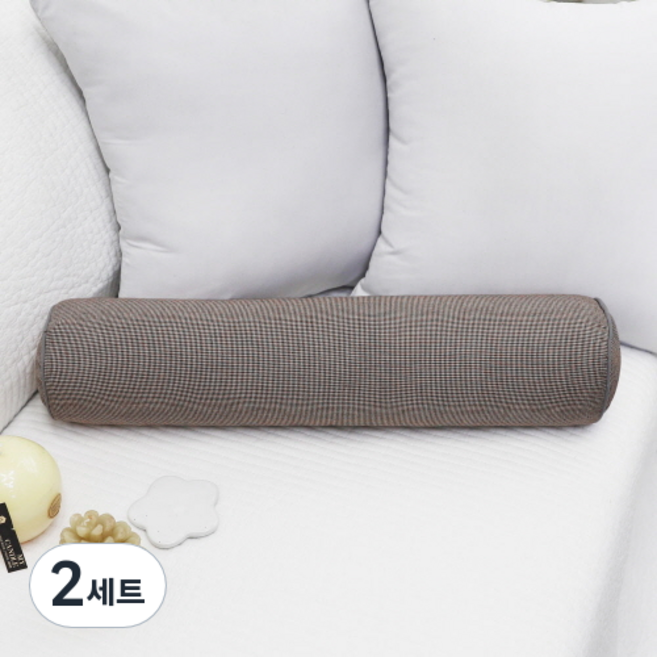 베드앤데코 에브리데이 경추 목베개 + 솜 세트, 선염브라운, 2세트