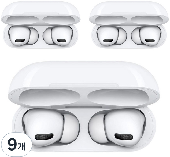 바나나랜드 철가루방지스티커, 에어팟프로2/프로, 투명(CLEAR), 9개