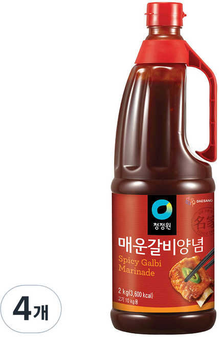 청정원 명가 매운갈비양념, 2kg, 4개