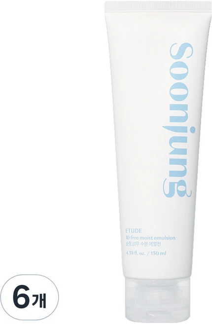 에뛰드 뉴 순정 10무 수분 에멀전, 130ml, 6개 - 쿠팡