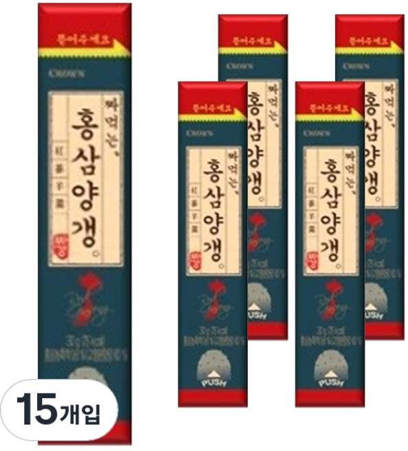 크라운 짜먹는 홍삼 양갱, 30g, 15개