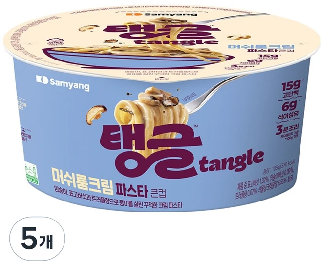 tangle 큰컵 탱글 머쉬룸 크림 파스타, 5개, 105g - 쿠팡
