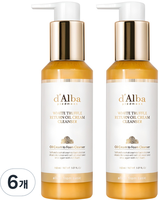 달바 화이트 트러플 리턴 오일 크림 클렌저, 150ml, 6개