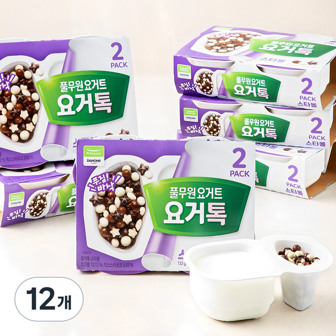풀무원 요거트 요거톡 스타볼, 132.25g, 24개