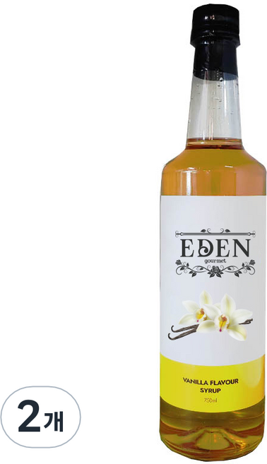EDEN 바닐라향 시럽, 750ml, 2개
