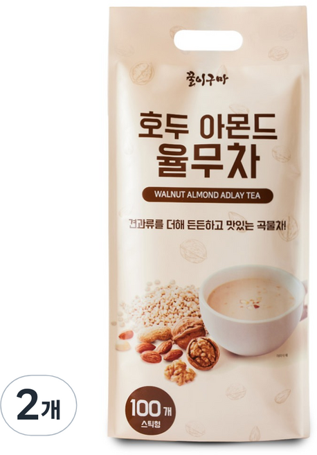 꿀이구마 호두 아몬드 율무차, 18g, 100개입, 2개