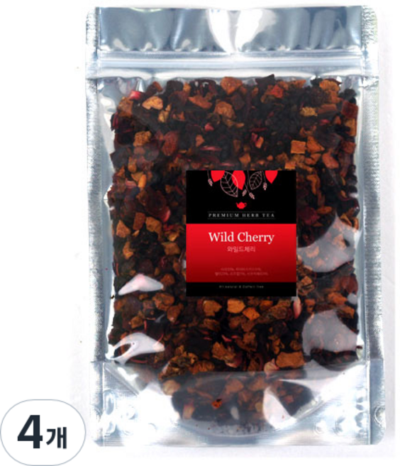 아름드레 블렌딩 허브차 와일드체리, 1개입, 4개, 60g