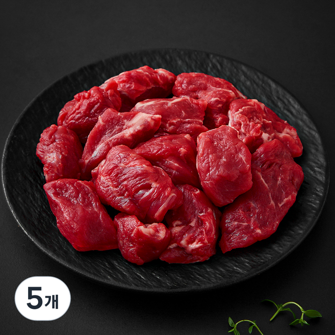 호주산 청정우 채끝 찹스테이크용 (냉장), 5개, 250g