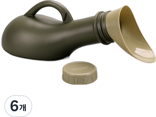 예담소 남성용 소변기 1000ml, 카키, 6개
