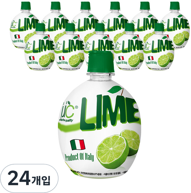 유로푸드 쥬시 라임 주스, 200ml, 24개