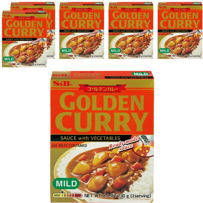 에스앤비 골든카레 소스 위드 베지터블 순한맛, 6개, 230g