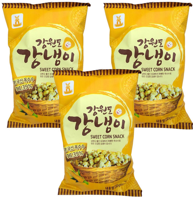 성부식품 강원도 강냉이, 150g, 3개