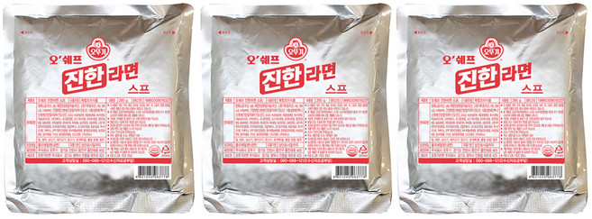 오뚜기 오쉐프 진한라면 스프, 285g, 3개