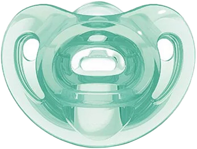 NUK SENSITIVE全矽膠安撫奶嘴, 0~6個月, 綠色, 1個