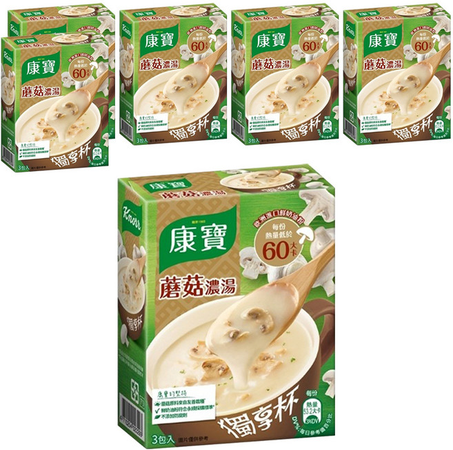 Knorr 康寶 奶油風味獨享杯蘑菇 3包, 39g, 6盒