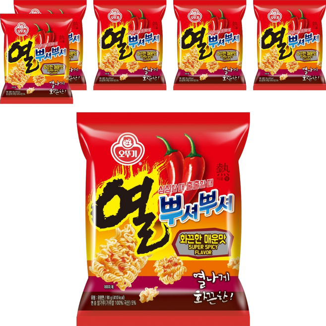 오뚜기 열뿌셔뿌셔 화끈한 매운맛, 6개, 90g