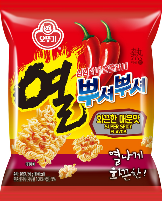 오뚜기 열뿌셔뿌셔 화끈한 매운맛, 1개, 90g