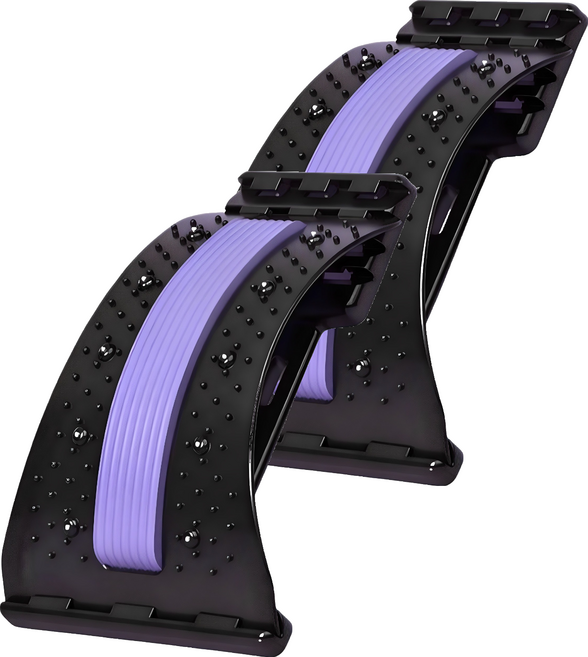 포유리빙 허리 스트레칭 안마 지압 기구 보라, 2개