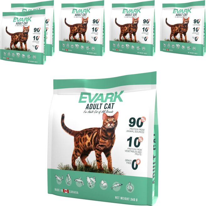 EVARK 成貓配方乾飼料 無穀配方, 6袋, 原野鮮雞