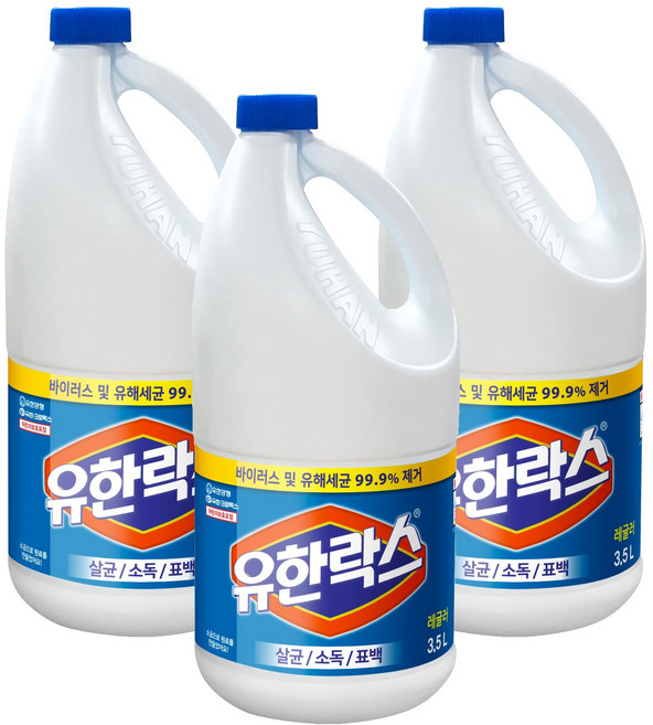 유한락스 레귤러, 3.5L, 3개