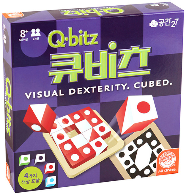 공간27 큐비츠 메모리 게임, 1개, 혼합색상