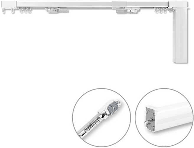 윈테리어 IoT 전동커튼 길이조절 레일 + 모터 세트 방문설치