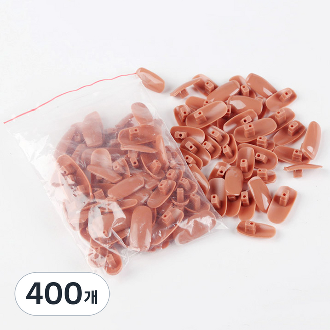 Alida 美甲練習手 高級款 美甲片, 棕色, 400個