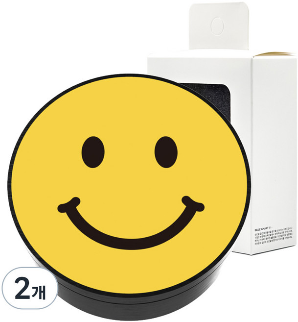 벨르아망 베이직 스마일 차량용 방향제, 2개, 베이직 플라윗