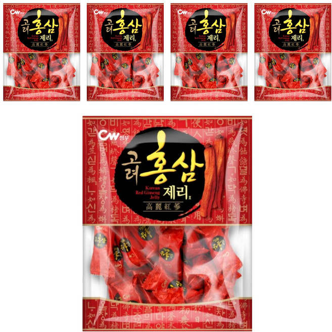청우식품 고려 홍삼 제리 2, 350g, 5개
