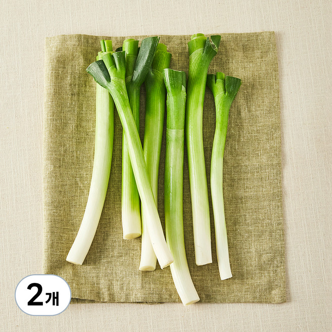 국내산 친환경 손질한 흰줄기 대파, 350g, 2개